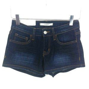 Klique B Womens Denim Shorts Blue Whiskered XS New